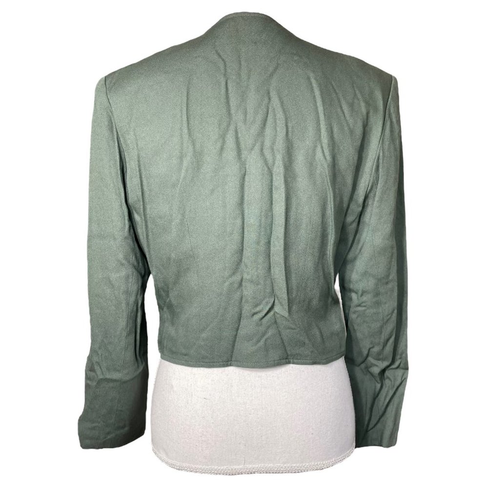 Wool Rayon Lightweight Buttoned Jacket Euc 10p 10… - image 4